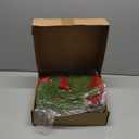 Hotop 6 Set Mini Christmas Wreath for Cabinet Kitchen Windows Decors Bulk with Red Bow Small Artificial Norfolk Farmhouse Wreaths with Berry Pine Cone for Fireplace Front Door Porch Wall Hanging