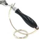 Curved Chrome Razor Stand for Straight, Shavette & Cartridge Razors - Fits 100 mm+ Handle Lengths