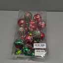 Christmas Ornaments - 30 Pcs 2.4 Inch Shatterproof Plastic Balls Sets, Red & Green Small Tree Hanging Ornaments for Holiday Wreath Party Christmas Tree Decor (A)