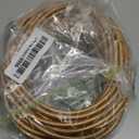 PATIKIL Fabric Cloth Covered Round Wire, 32.8ft 18AWG 2 Core Vintage Woven Electrical Cord for Pendant Light DIY Project, Light Golden