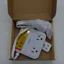 TESSAN Surge Protector Power Strip, 5 Ft Flat Plug Extension Cord with 3 USB (1 USB C) 8 Outlets, 900J Surge Protection, 3 Sided Outlet Extender with Power Switch for Office, Dorm Room Essentials (Grey)