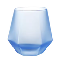 Wine2Go Diamond Silicone Wine Glasses 9oz, Pack of Two (Blue)