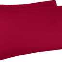 1000 Thread Count 100% Egyptian Cotton Pillow Cases, Red King Pillowcase Set of 2, Long-Staple Combed Pure Natural 100% Cotton Pillows for Sleeping, Soft & Silky Sateen Weave Bed Pillow Cover