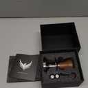 Calibrated Espresso Tamper 58mm Walnut, Auto-Leveling and 30lb Spring Loaded Design Stainless Steel Ripple Base Coffee Tamper with 20lb / 25lb / 30lbs Replacement Springs (58.3mm)