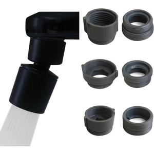 Rotating Faucet Aerator Extender,Nozzle Faucet Adapters, Universal Splash Filter Kitchen Tap Extension, Kitchen and Bathroom Sink Tap Head (Matte Black)