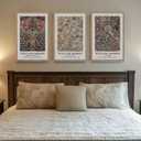Framed William Morris Canvas Wall Art Set of 3, Vintage Boho Floral Paintings Prints, Rustic Farmhouse Botanical Artwork for Living Room, Bedroom, Hallway or Office, 16x24 Inch, 16"W x 24" H x 3Pcs
