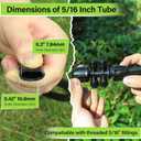Bonviee 50FT 5/16 Drip Irrigation Mainline Tubing with 4-Way Push-to-Connect Couplers (4 Pack) Compact DIY Garden Irrigation Distribution System for Misting, Raised Beds & Small Spaces
