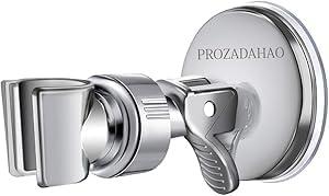 Adjustable Shower Head Holder, Bathroom Suction Cup Bracket for Handheld Showerhead, Removable Wall Mounted Shower Bracket (Silver) (Silver, 1)