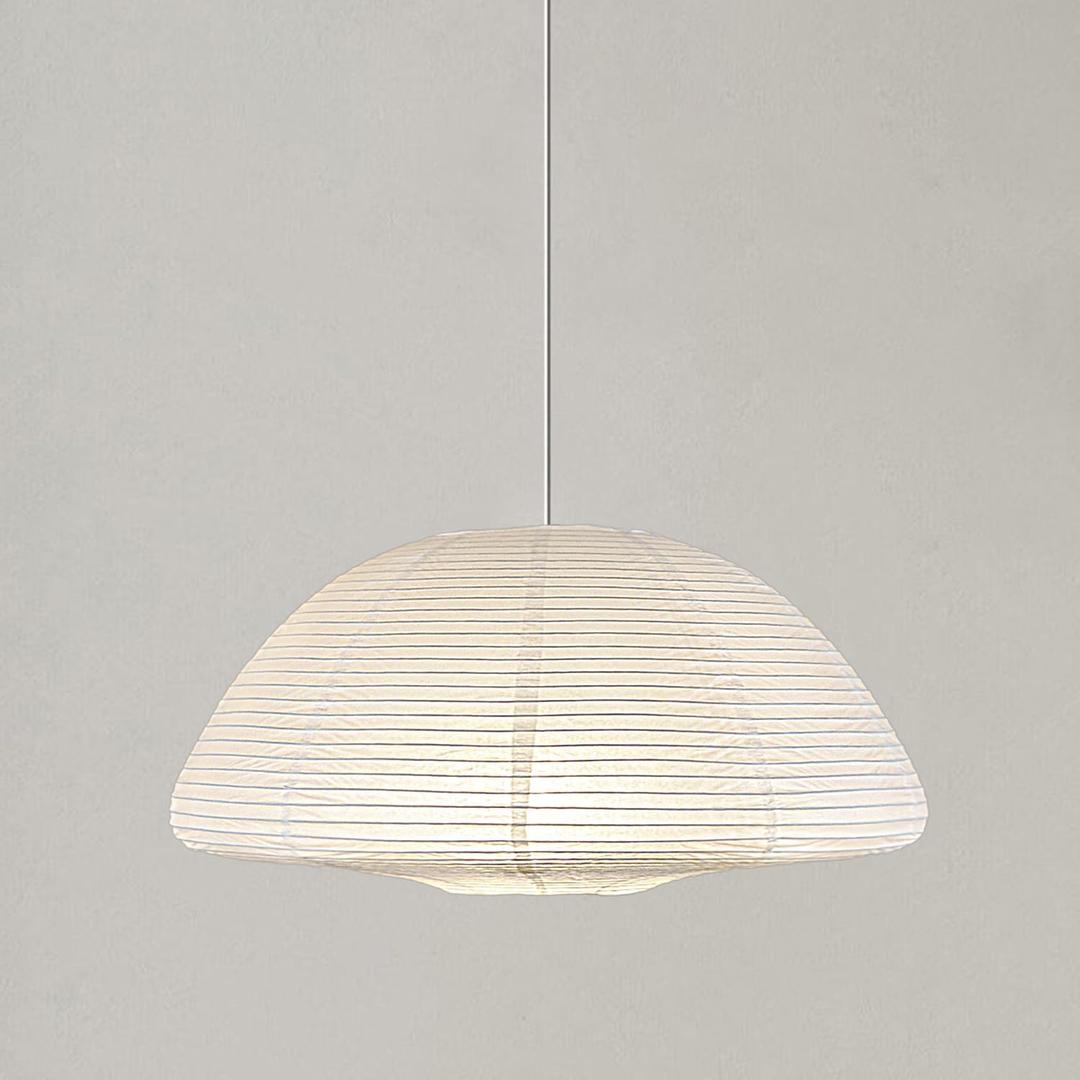 Paper Lanterns 20inch Large Paperlampshade Hanging Rice Paper Lamp.SemicircularPendant Light Shade Chinese Lantern for indoor bedroom,living room.home gift for her (pure white)