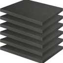 Storystore 6 Pcs Polyurethane Foam sheet - 16" x 12" x 1" Black Foam Inserts for Cases, Pick Apart Pads for Cases, Toolbox, Camera Storage, Game Box