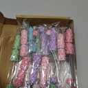 Tondiamo 45 Pcs Full Rhinestone Beadable Pens Bulk Set 15 Glitter Diamond Pens with Cards & Bags Fancy Beaded Pen for Beads DIY Cute Journalling Bling Ballpoint Craft Making(Bow Diamonds)