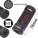 Suspension Strut Socket Tool, Strut Nut Socket 16mm 18mm 19mm 21mm 22mm 24mm with 12 Point 1/2" Drive, Suspension Spreader Set 8pc Shock Absorber Tool