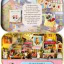 MAGQOO Miniature Dollhouse Kit Box Theater Kit Miniature Room Kit 3D DIY Wooden Doll House Kit with Furniture 1:100(Lucky Market)