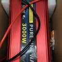 SUNWHEEL 3000W Pure Sine Wave Inverter, 12V DC to 110V/120V AC Power Inverter for RVMicrowaveOff GridTruckRefrigeratorAir Conditioner with 4 AC outlets and LCD Display