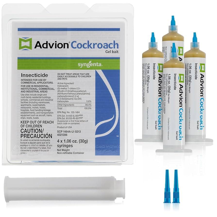 Advion Cockroach Gel Bait 4 Syringes