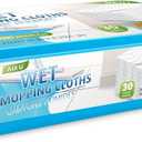 AIR U+ Wet Pads Refill for Swiffer Sweeper Wet Mopping Cloth, Unscented Disposable Floor Cleaning Wipes, 30 Count