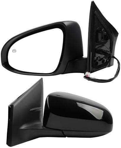 Dasbecan Left Driver Side Mirror Compatible with Toyota Corolla 2014-2019 Power Glass Heated Paint to Match Door Mirror Assembly Replaces TO1320294 8794002F31C0 Black 5Pins