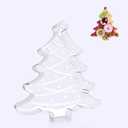 11" Christmas Tree Charcuterie Boards, Acrylic Reusable Serving Tray for Dessert Appetizer Display, Cute Decorative Snack Platter for Xmas Party Table Decoration