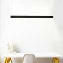 SCON 4FT 30W LED Black Deep Anti-Glare Linkable Pendant Light, UGR<10 0-10V Dimmable Linear Office Lights,3000K-4000K-5000K Switchable Hanging Shop Lighting, for Kitchen/Dining Room/Workshop