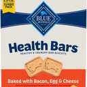 Blue Buffalo Health Bars Crunchy Dog Biscuits, Oven-Baked with Natural Ingredients, Bacon, Egg & Cheese, 3.5-lbs Box (EXP 04/11/26)