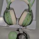 EASARS Cat Ear Headphones, Gaming Headset (Wireless, Green)