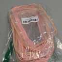 Tbestmax 10 Pcs Clear Cosmetic Bags Small Makeup Bags Portable Waterproof Travel Toiletry Bags Organizer Peach Pink, 7.5"x 4.8"x 2.3"