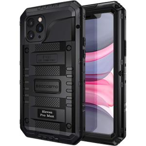 seacosmo Waterproof Case for iPhone 11 Pro Max, Strong Dust-Proof with Built-in Screen Protector Drop Protection Shock Absorption Case Cover for iPhone 11 Pro Max(6.5 Inch), Black