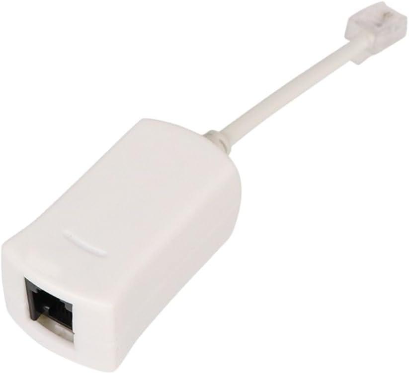 DSL Filter for Landline Phone DSL Modem Phone Filter Adapter RJ11 Splitter Male to Female ADSL Cable for Interference Static Noise Blocker ADSL in-line Filters for Fax Answering Machine Line Splitter