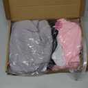 Oakgarden 4 Pack Women's Crop Tops Oversized T Shirt Half Sleeve Summer Tees Casual Loose Fit Crew Neck Basic Shirts (Black, White, Blossom Pink, Gray) S