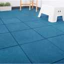 MYOYAY 4 Pack Interlocking Tiles 20"x20"x1" Heavy Duty Rubber Tile Green Non-Slip Flooring Mat for Playground Park Gym Indoor and Outdoor, Cover 11.12 Sq. FT