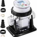 Clear Saltwater Chlorinator System for Above Ground Pools up to 10,000 Gallons,Salt Chlorine Generator Built-in Timer Salt Salinity Detection with Adapter,Self-Cleaning Saltwater Pool System