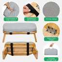 Meditation Bench with Carrying Bag, Meditation Kneeling Stool Portable Yoga Meditation Bench Ergonomic Foldable Prayer Stool with Soft Cushion for Kneeling Sitting Prayer Extended Practice