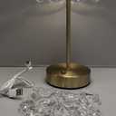 Vintage Lamp, 3 Colors 10 Brightness Crystal Lamp Flower Lamps, 3600mAh Rechargeable Lamps Cordless Lamps Bedroom Kitchen Bathroom, Desk Decor for Women, Valentines Day Gifts Valentines Gifts for Her (Gold)