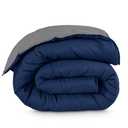 Bare Home Extra Long Comforter - Reversible Colors - Goose Down Alternative - Ultra-Soft - Premium 1800 Series - All Season Warmth - Bedding Comforter (Twin/Twin XL, Dark Blue/Grey)