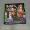 25FT Long Green Extension Cord 3 Outlets for Christmas Inflatables Blow Ups Yard Outdoor Outside Decorations Extension Cords with Multiple Outlets Plugs Cover Splitter Waterproof for Christmas Lights