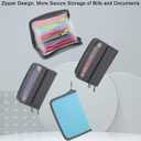 Small Accordion File Organizer, 13 Pocket A6 Size Receipt Coupon Holder Organizer, Portable Mini Expanding File Folder for Storage Cards, Bills, Receipts, Coupons, Cash - 8" x5.3 (Black)