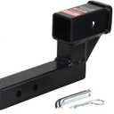 864122 Trailer Hitch Riser 2 inch Receiver Hitch Extension with 4-1/4 inch Rise/Drop, Solid ShankHitch Pin Kit Included