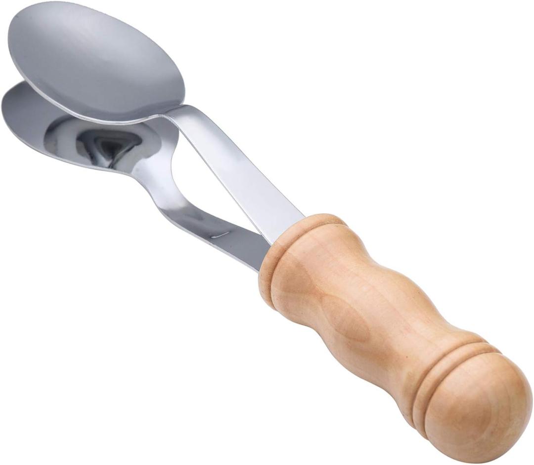 Musical Spoons Percussion Instrument with Wooden Handle, 8 Inch
