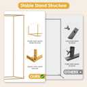 4.95 * 6.56 FT Metal Arbor Frame Stand, Garden Arch Trellis for Plants, Wedding Decor Backdrop Flower Stand, Gold