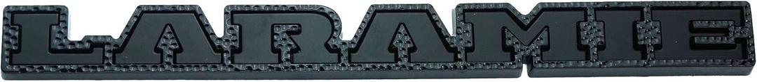 1Pc 2019 2020 Laramie Emblem 3D Badge Tailgate Rear Nameplate Sticker Replacement for 1500 2500 68282678AB (Black)