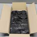 T-Shirt Bags, Small Black Plastic Bags, 8 x 4 x 16 Inches, 14 Micron Thickness, 800 Count, Made in Korea