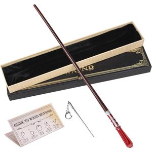 KingVows Magic Witch Wand Wizard Props for Kids Witchcraft Cosplay Accessories Sorcerer Collection with Gift Box (Ruby)