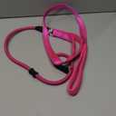 Slip Lead Dog Leash with Double Handle, Reflective Dog Training Leash - 360 Swivel Anti-Tangle - Heavy Duty Nylon - Medium, Large, Small - No Pull Walking - 5FT - Hot Pink