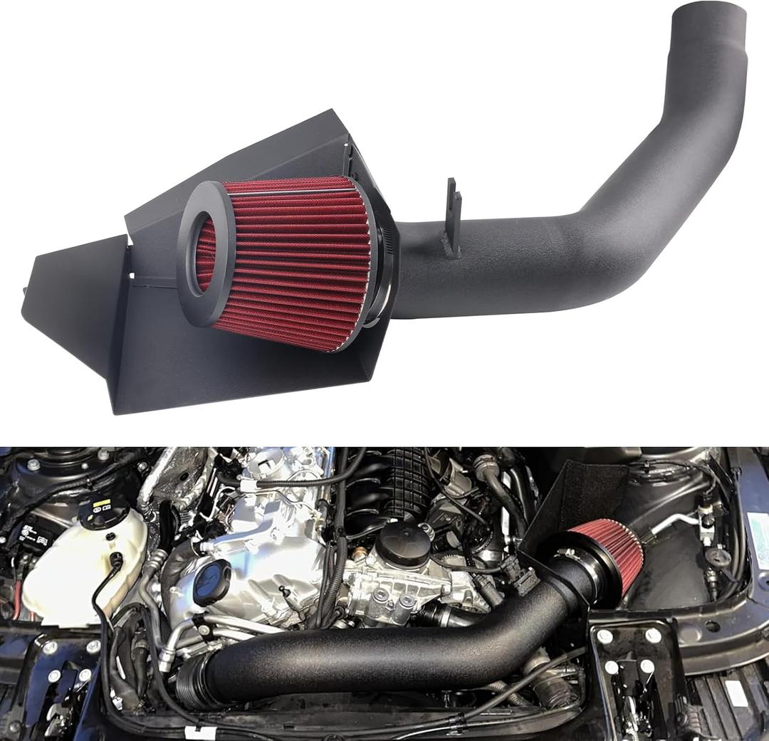 Cold Air Intake Kit with Heat Shield for BMW 335i F30/435i F32/M235i F22/M2 F87 N55 3.0T, Increases Horsepower & Torque, More Aggressive and Sporty Induction Sound