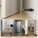 Mousike 4.5" Matte Black Door Stoppers (6 Pack) - Heavy Duty Industrial Spring Stops for Solid Core, Garage, Warehouse, Office & Commercial Doors - Silent, Strong, Shock Absorbing Topes para Puertas