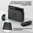Slim Dockable Case for Nintendo Switch 2, Heavy-Duty Drop Protection Protective Shell Cover, Split Design Wear-Resistant Game Console Accessories, Black