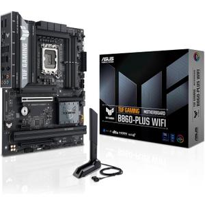ASUS TUF Gaming B860-PLUS WiFi B860 LGA 1851 ATX Motherboard, Intel Core Ultra Series 2 Ready, Advanced AI PC-Ready, 12+1+2+1 Stages, DDR5,PCIe 5.0, 3X M.2, Wi-Fi 7, 2.5Gb LAN, USB 20Gbps Type-C