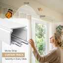 TEAKMAMA Ceiling Curtain Track, Curtain Track Heavy-Duty, Silent Ceiling Mounted Rail Set for Room Divider with Roller Hooks and Clips for Living Room Bedroom, 6ft-9ft, White