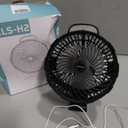 10000mAh Clip on Fan, 8-Inch Golf Cart Fan Rechargeable with LED Light, 9 Speeds Strong Airflow, Ultra Quiet, 30Hrs Runtime, 360 Rotation, Cooling for Bed Camping Office Desk Dorm, Black