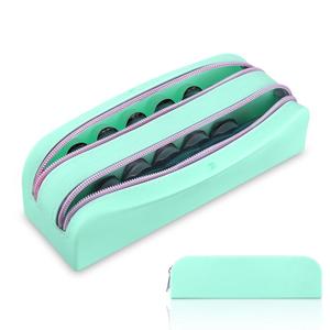 Daily Contact Lens Organizer Case, Portable Travel Storage Case with Clearly Labeled R & L, Water-Resistant Disposable Contact Lens Dispenser, Storage up to 80 lenses